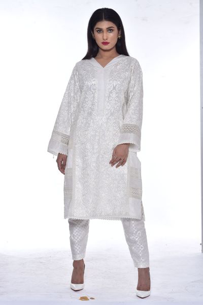 Picture of Fully Embroidered Silk Shirt and Pants 