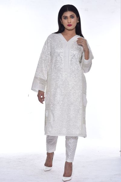 Picture of Fully Embroidered Silk Shirt and Pants 